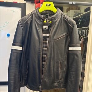Leather riding jacket